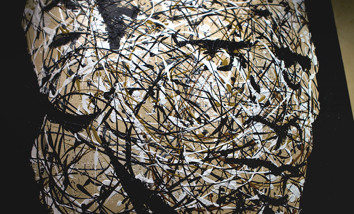 Jackson Pollock portrait painting Jono Schaferkotter artist